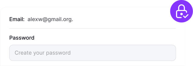 Create a password and access your dashboard